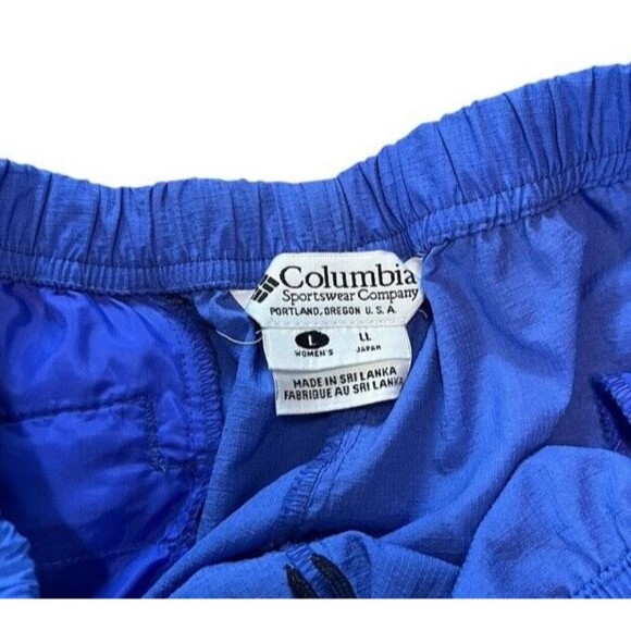 VINTAGE Columbia Wind Pants Women's Size Large Nylon Windbreaker Lightweight Y2K - Picture 3 of 8